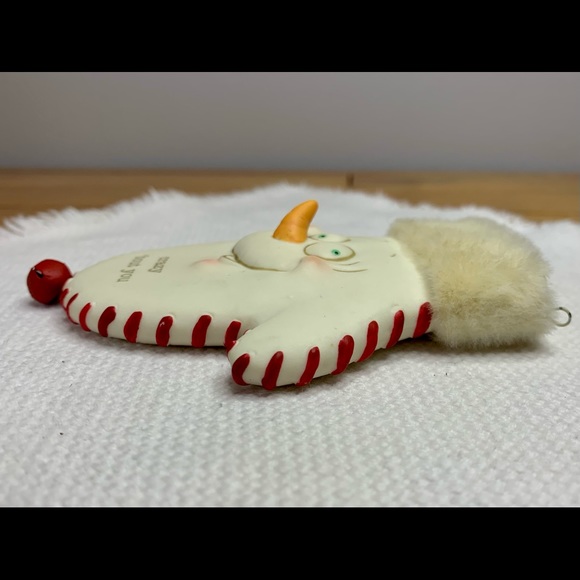 Department 56 Snowman Mitten Christmas Tree Ornament. “crazy ‘bout you” - Picture 5 of 7